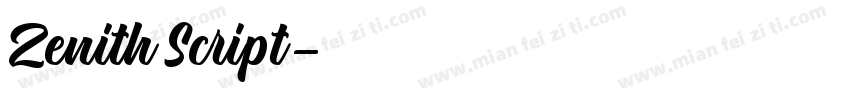 Zenith Script字体转换